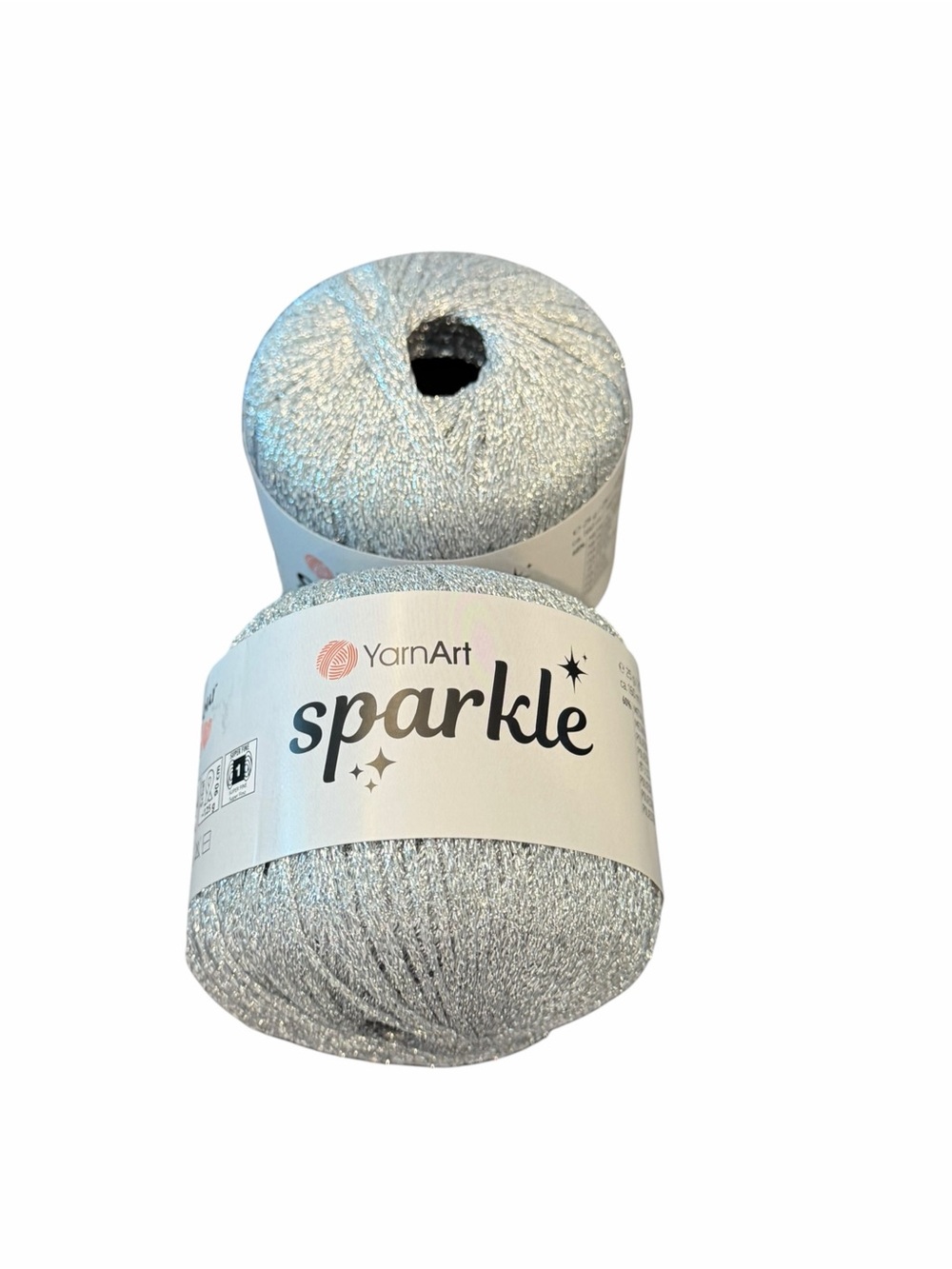 Yarnart Sparkle Metallic Shimmer Yarn 160M 25G Silver 1300 Knitting Crochet New